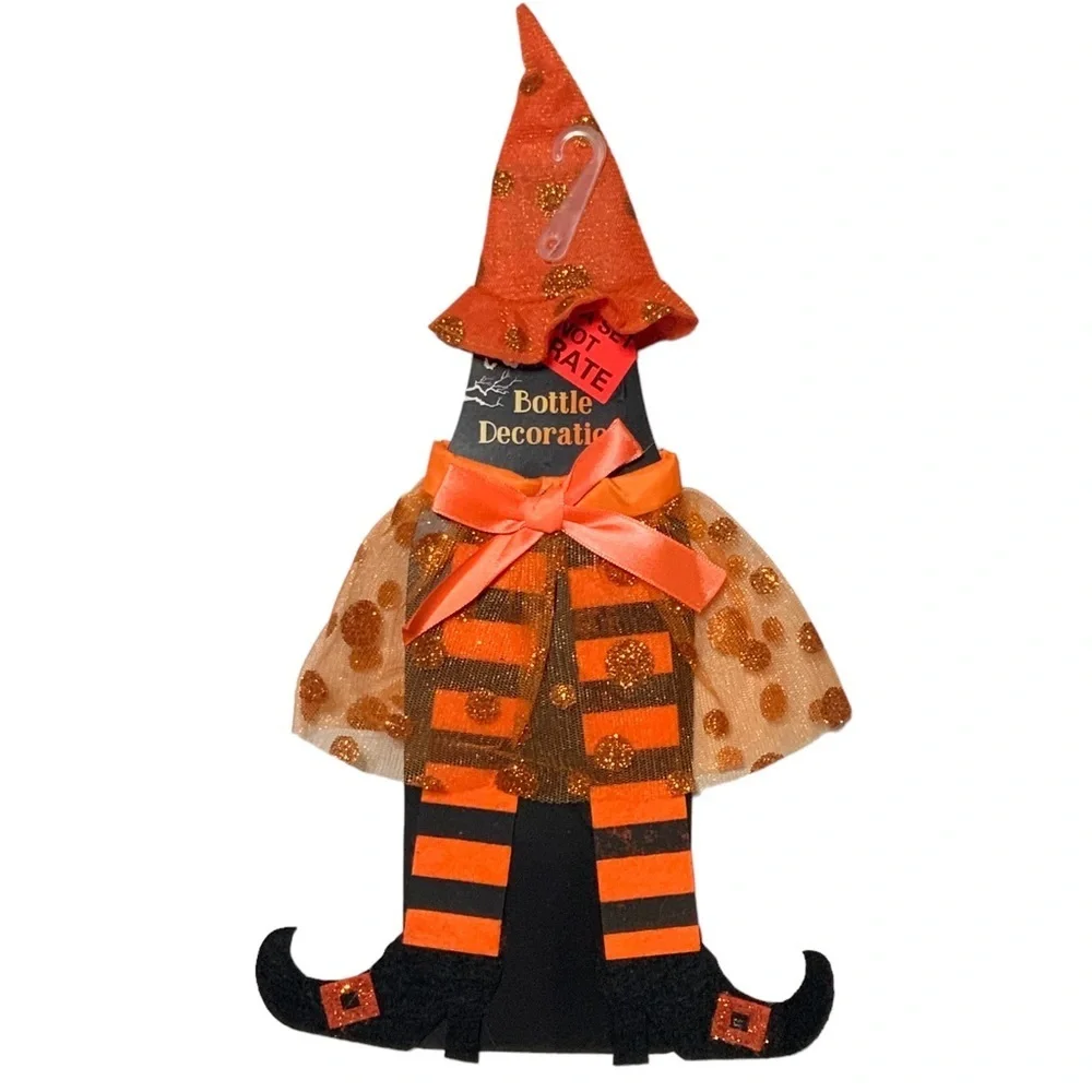 Halloween Witches Bottle Decorations Covers Slip On Seasonal Fall Decor 3 Piece - Picture 3 of 12
